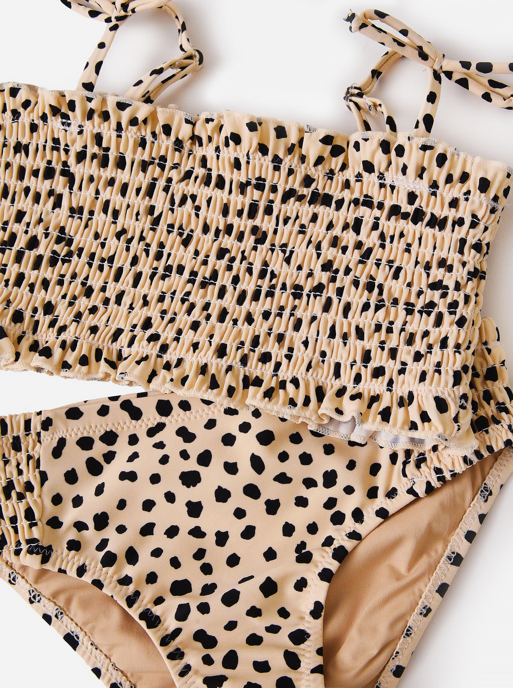 Shade Critters Girls' Smocked Dalmatian Leopard Bikini - Saint Bernard