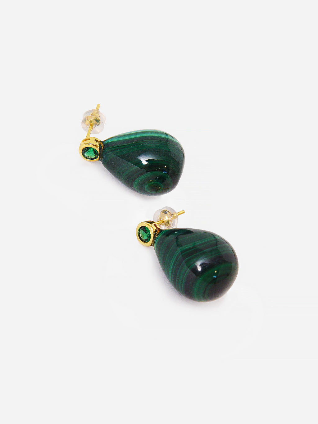 Shashi Malachite Drop Earrings - Saint Bernard