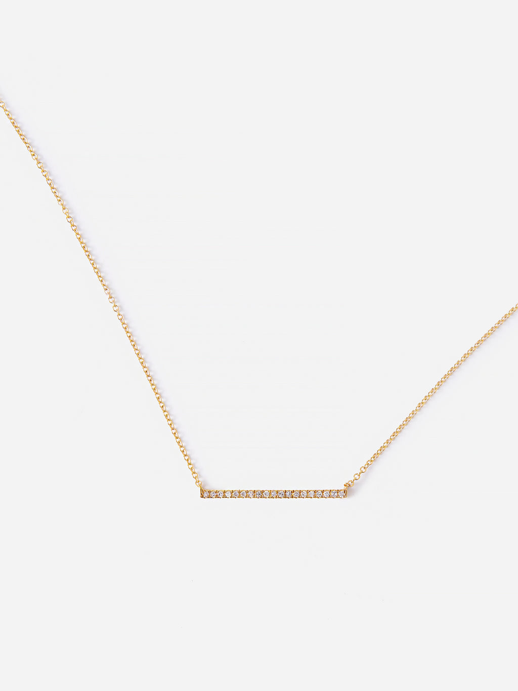 S. Bell Women's Single Diamond Bar Necklace - Saint Bernard