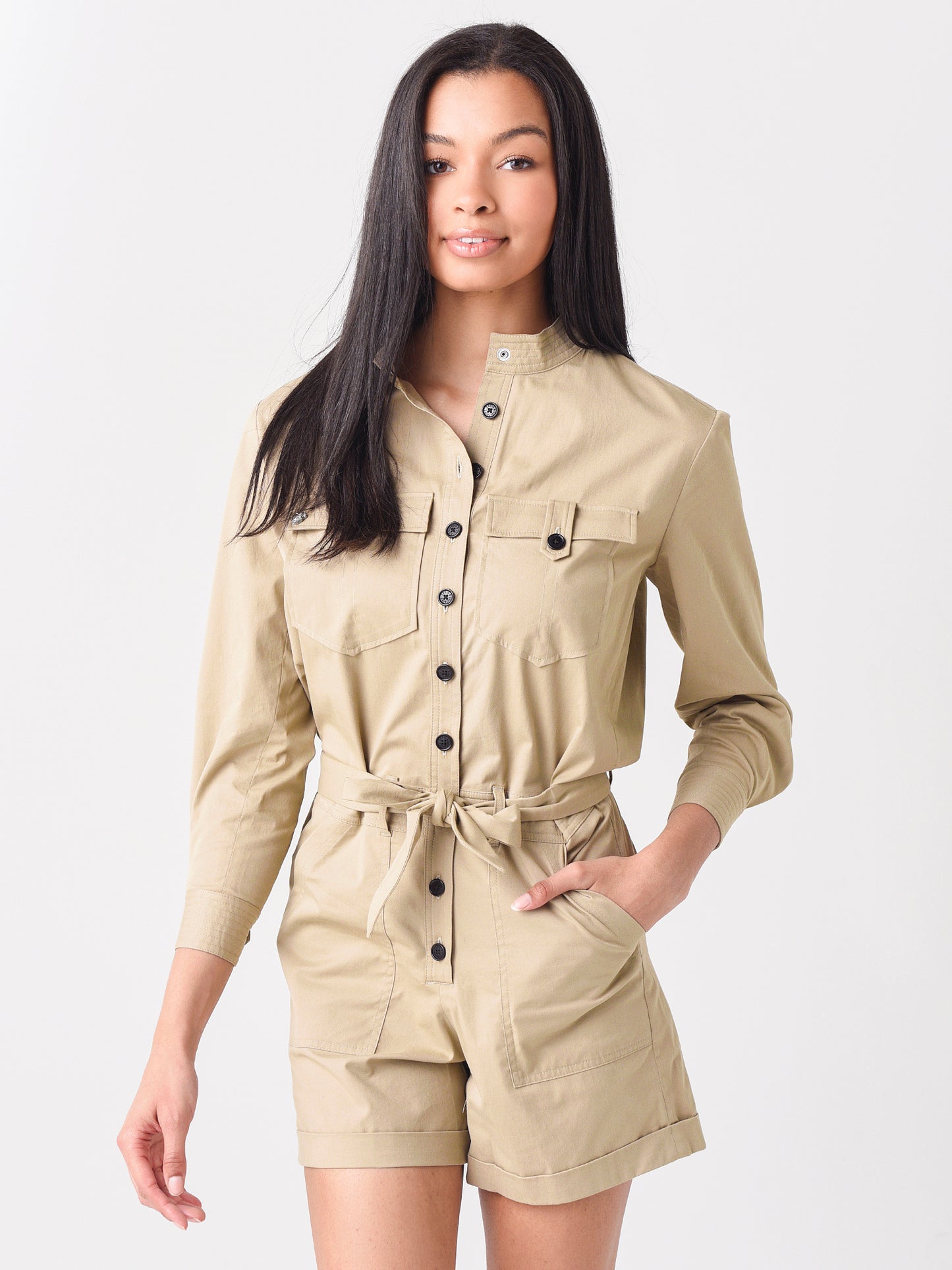 Zadig & Voltaire Cooki Twill Playsuit Romper - Saint Bernard