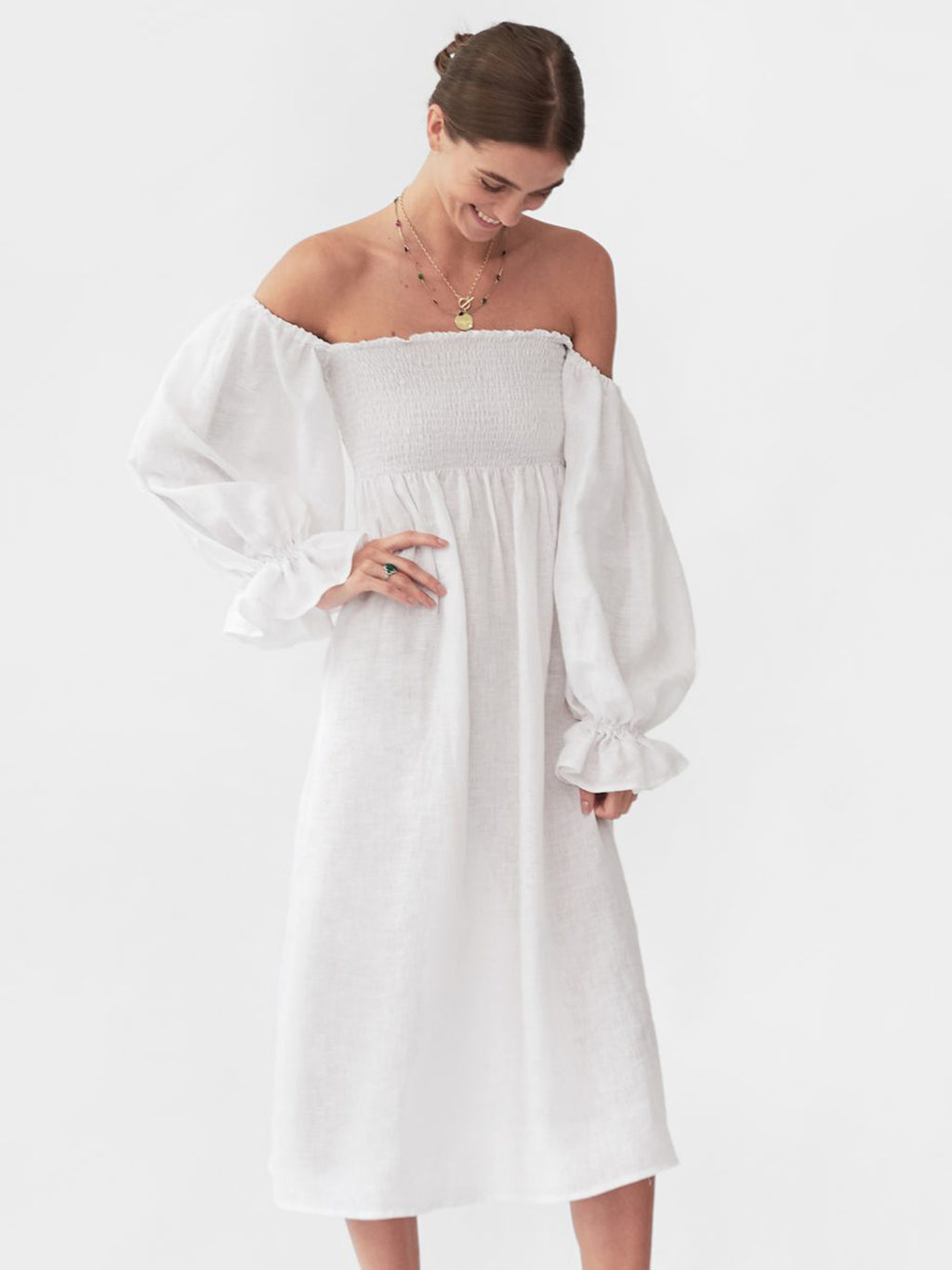 Sleeper Women's Atlanta Linen Dress - Saint Bernard