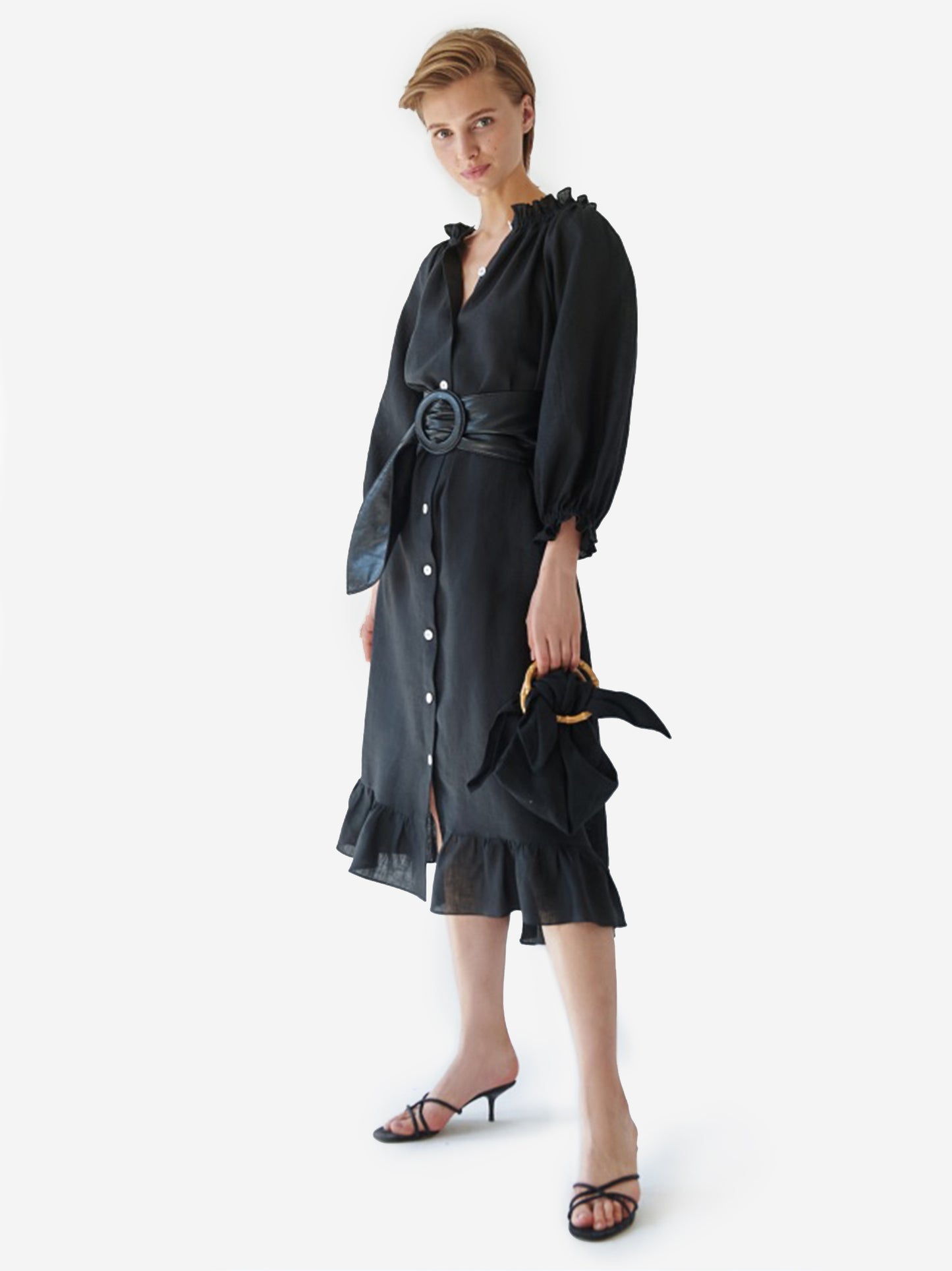 Sleeper Women's Coal Black Loungewear Dress - Saint Bernard