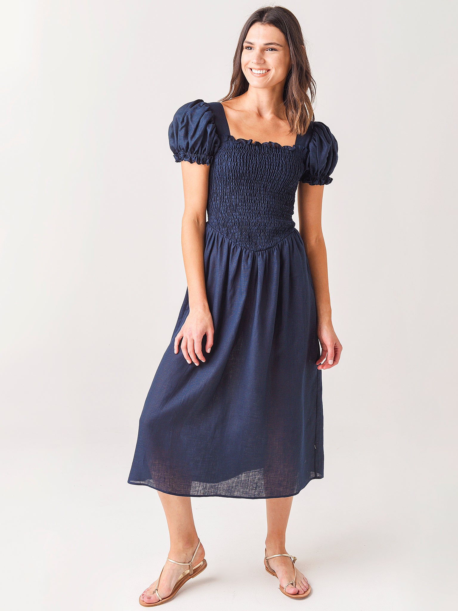 Sleeper Women's Belle Linen Dress - Saint Bernard