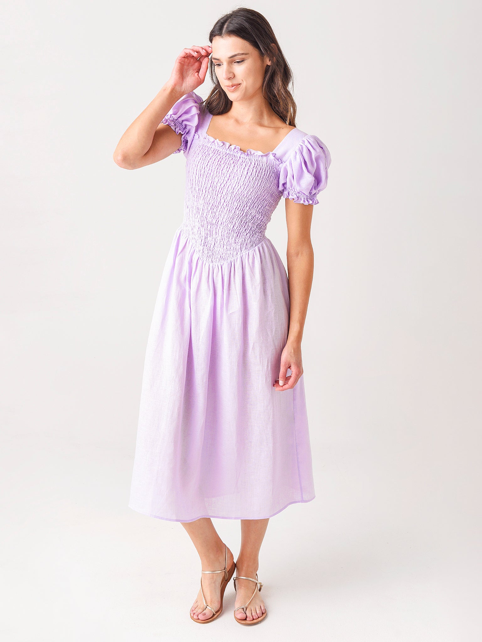 Sleeper Women's Belle Linen Dress - Saint Bernard