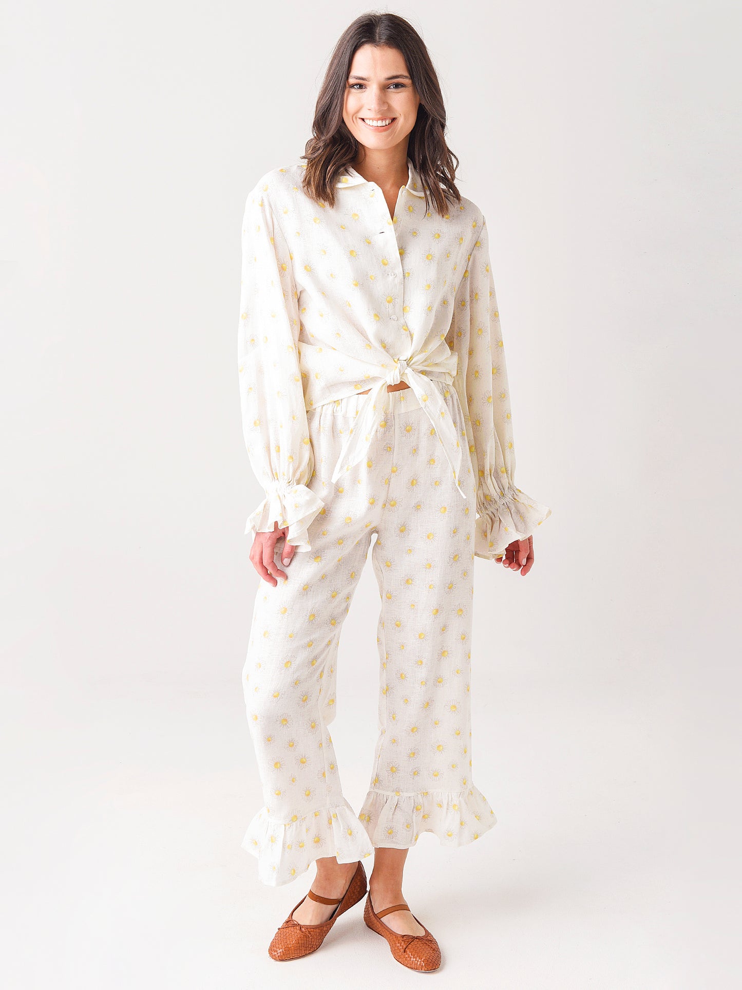 Sleeper Women's Rumba Linen Lounge Suit - Saint Bernard