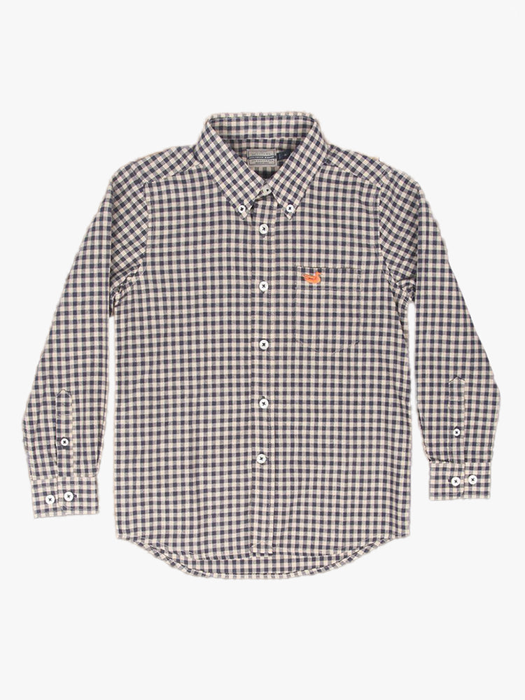 Southern Marsh Boys’ Summer Washed Gingham Button Down - Saint Bernard