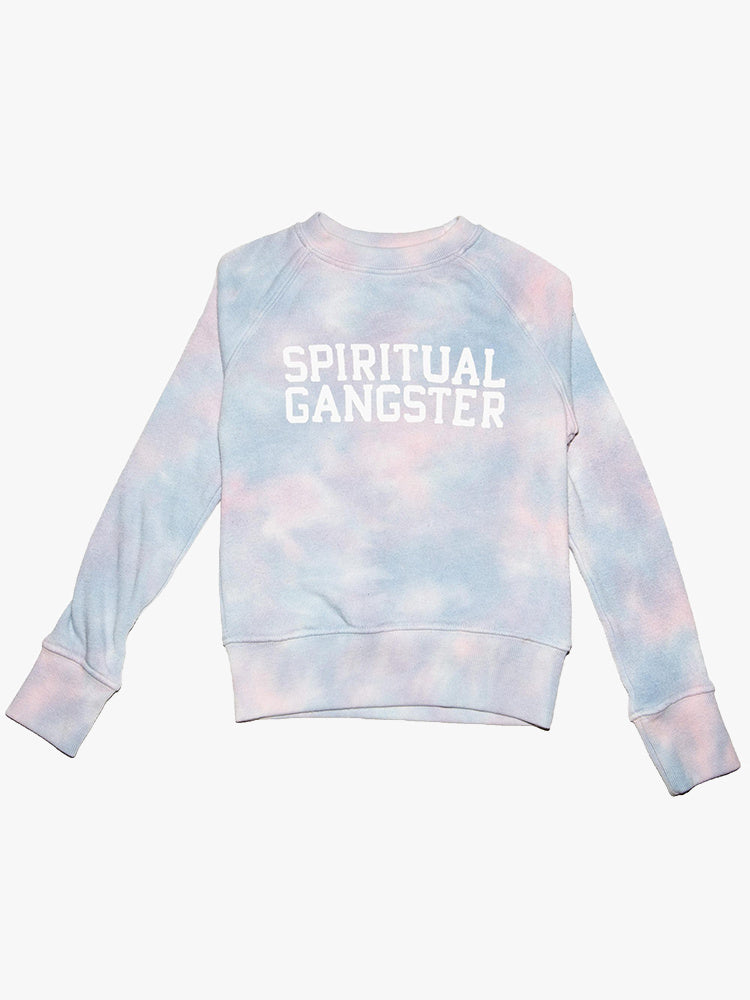 Spiritual Gangster Girls' Raglan Crewneck Sweatshirt - Saint Bernard