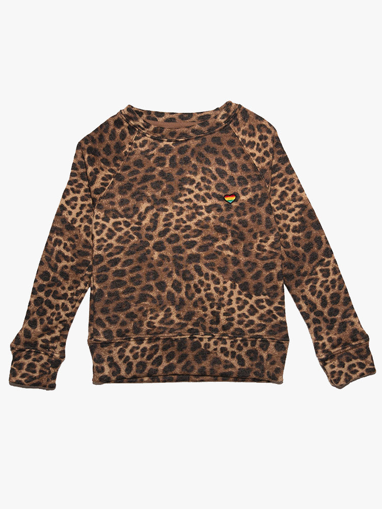 Spiritual Gangster Girls' Raglan Crewneck Sweatshirt - Saint Bernard