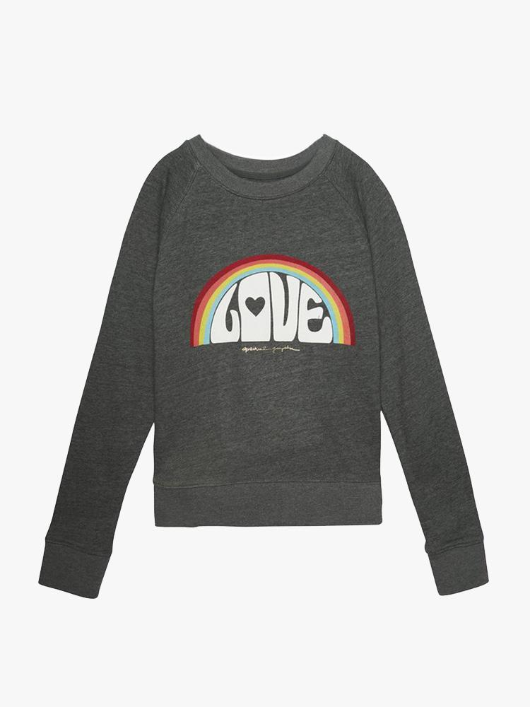 Spiritual Gangster Girls’ Love Rainbow Sweatshirt - Saint Bernard