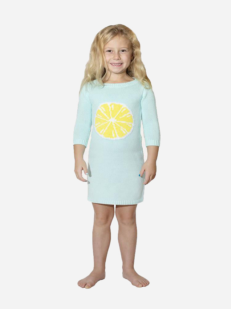 Sail To Sable Girls' Lemon Sweater Dress