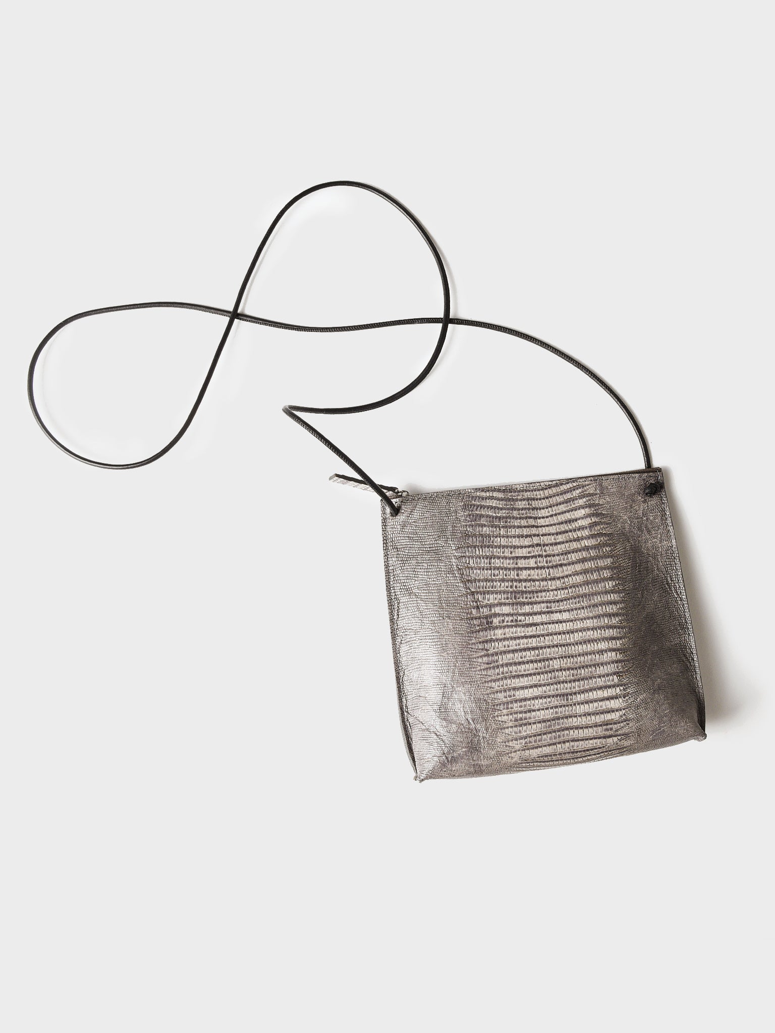 B-May Strappy Pouch Grey Lizard Bag - Saint Bernard