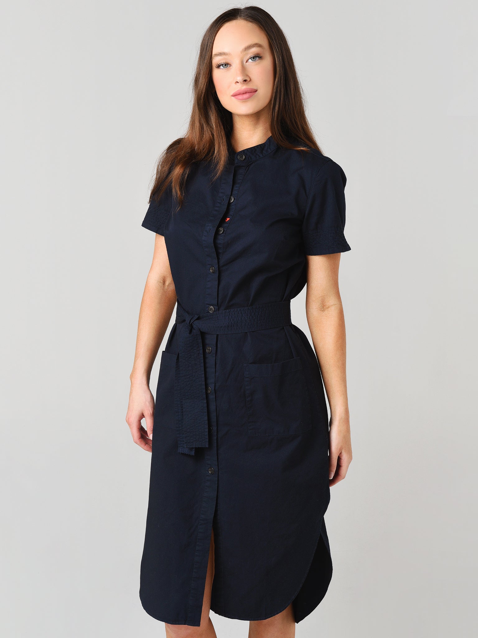 Sundry Women's Tiny Heart Shirt Dress - Saint Bernard