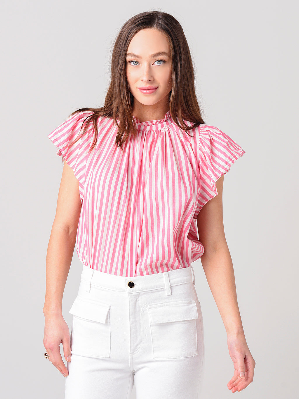 Trovata Women's Carla Highneck Shirt - Saint Bernard