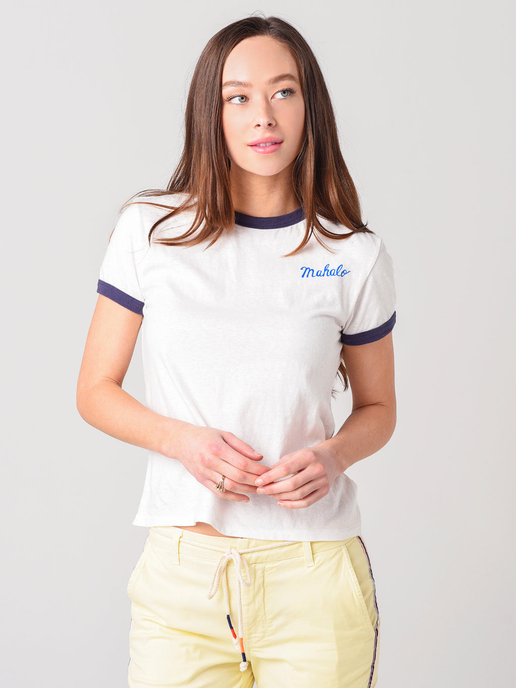 Trovata Women's Lennox Ringer T-Shirt - Saint Bernard