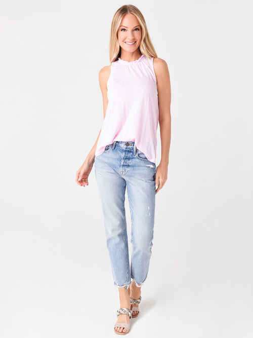 Sundry Women's Ruffle Neck Tank