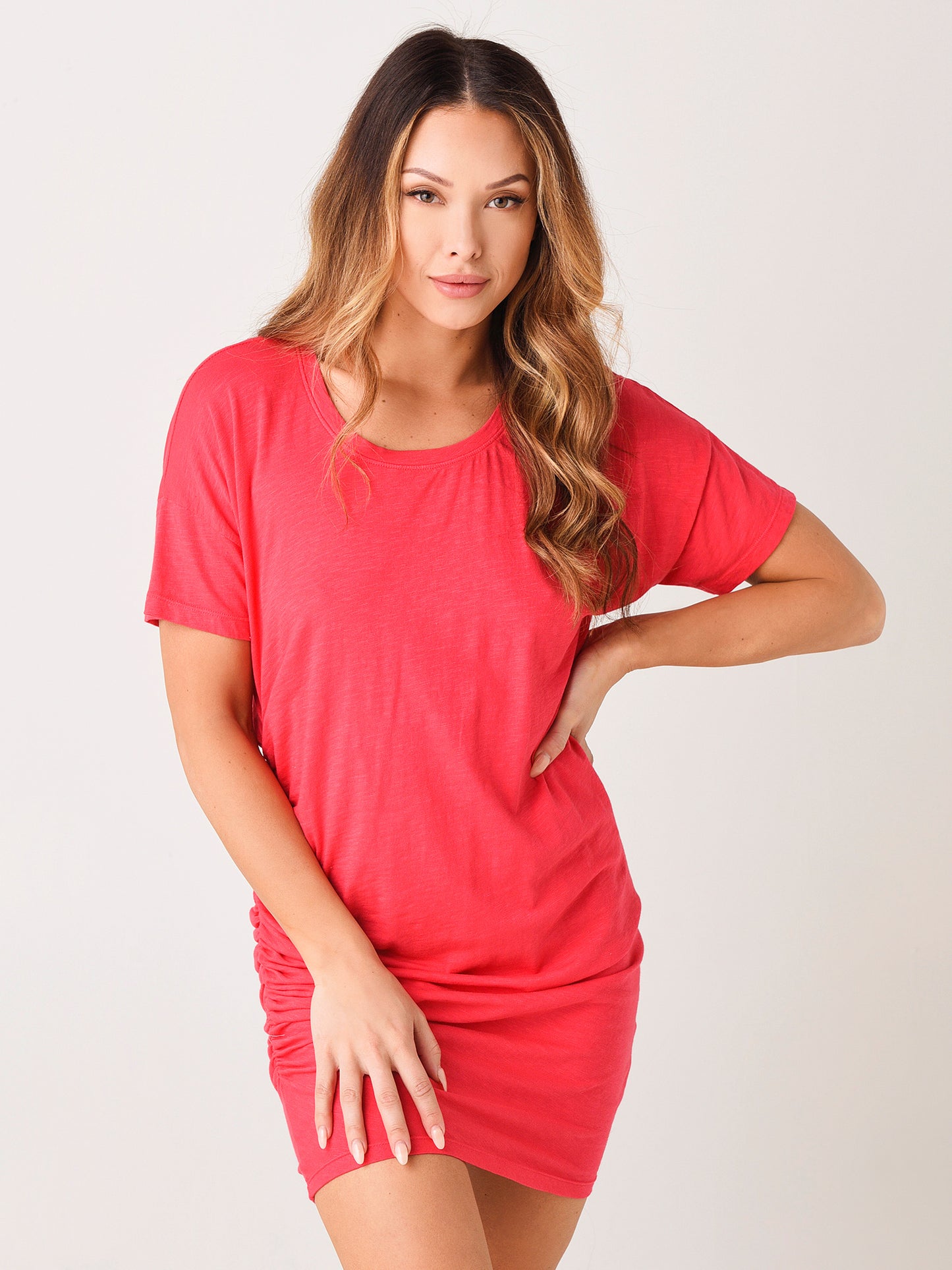 Sundry Women's Side Shirred Dress - Saint Bernard