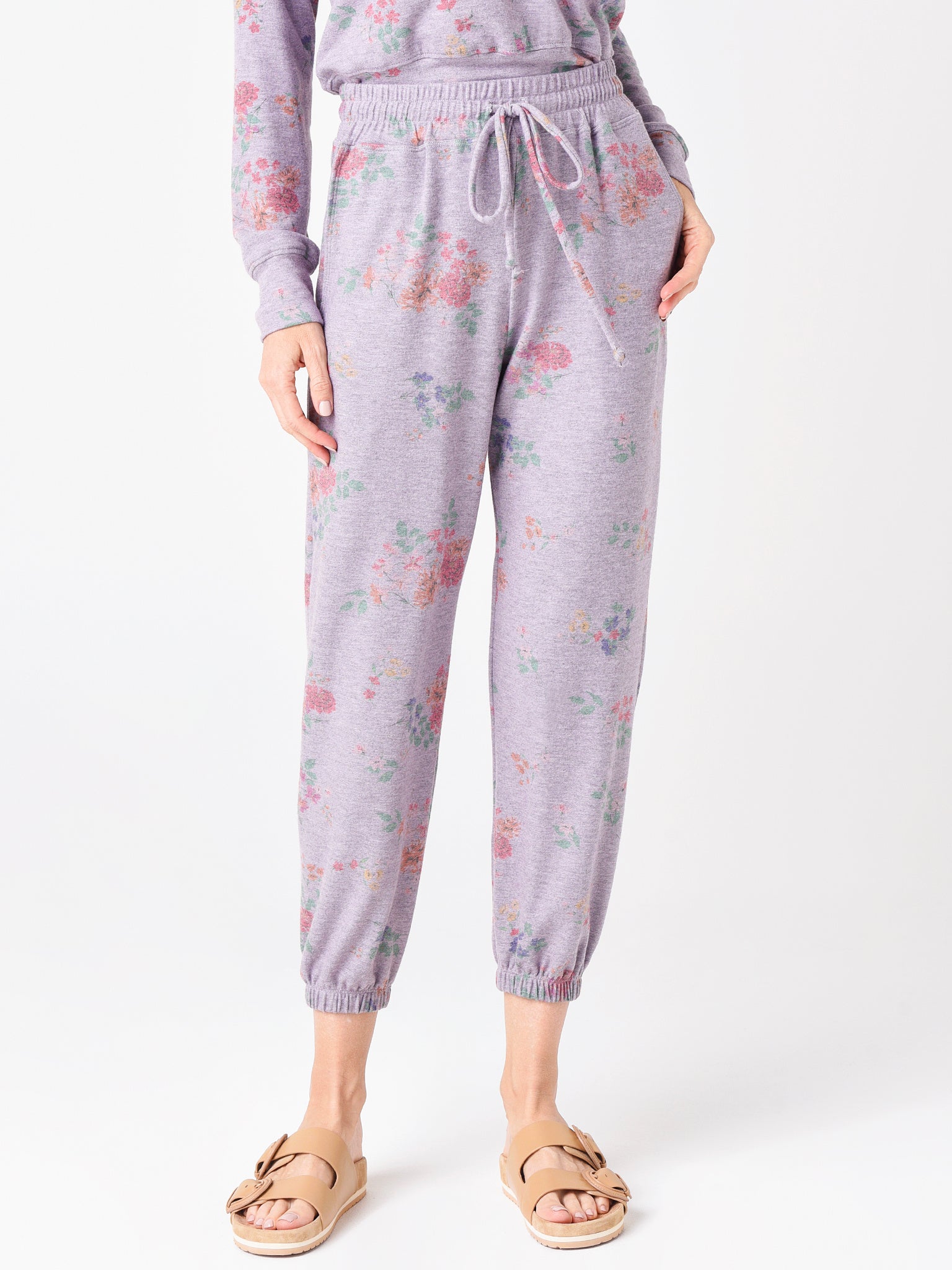 Sundry Women's Floral High-Waist Sweatpant - Saint Bernard