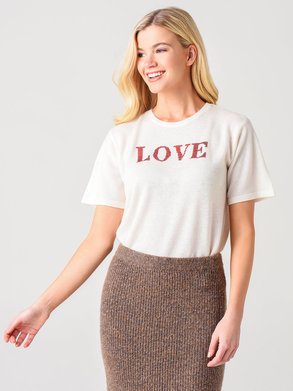 Le Superbe Women's Love Yo Self Cashmere Tee - Saint Bernard