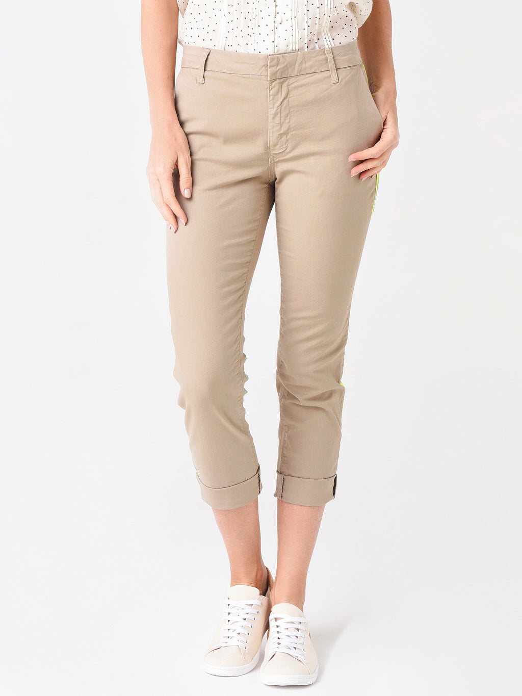 Sundry Women's Stripe Roll Up Trouser - Saint Bernard
