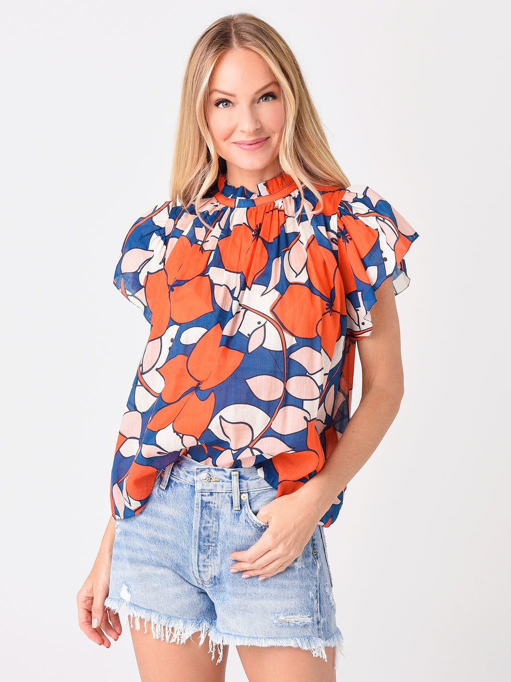 Trovata Women's Carla Highneck Shirt - Saint Bernard