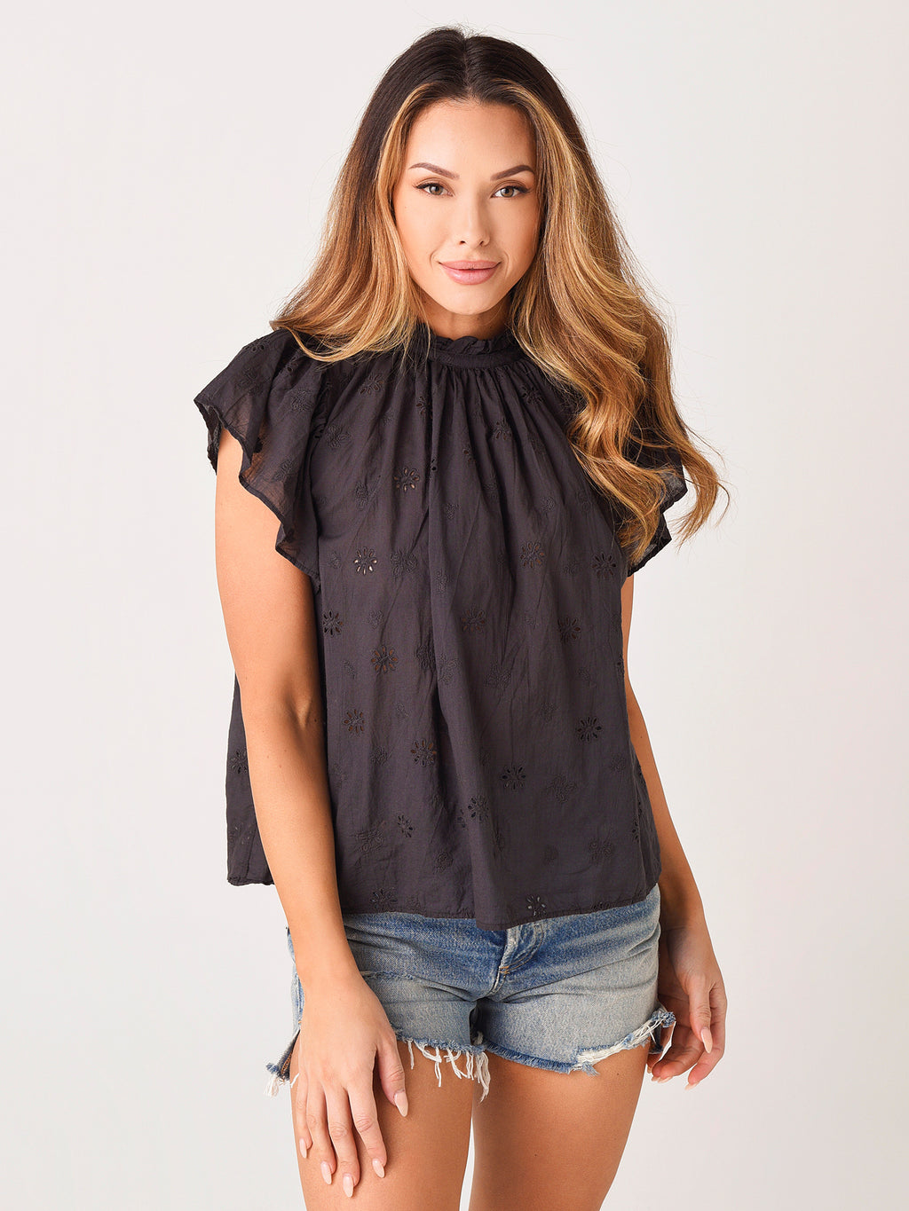 Trovata Women's Carla Highneck Shirt - Saint Bernard