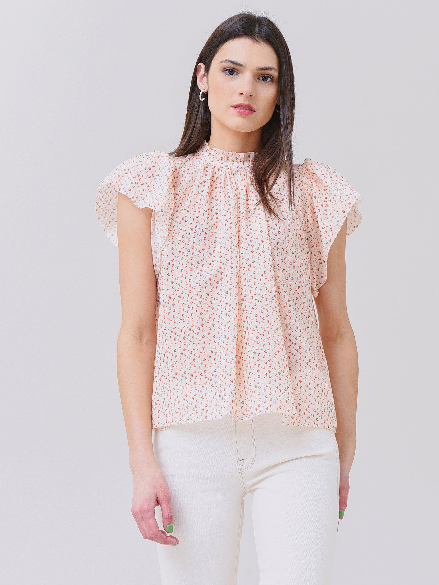 Trovata Women's Carla High Neck Blouse - Saint Bernard