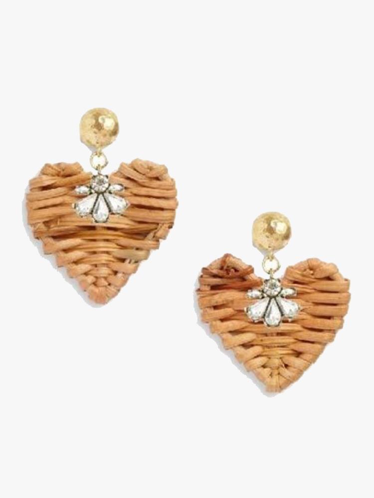 Neely Phalan Heart Rhinestone Drop Earring - Saint Bernard