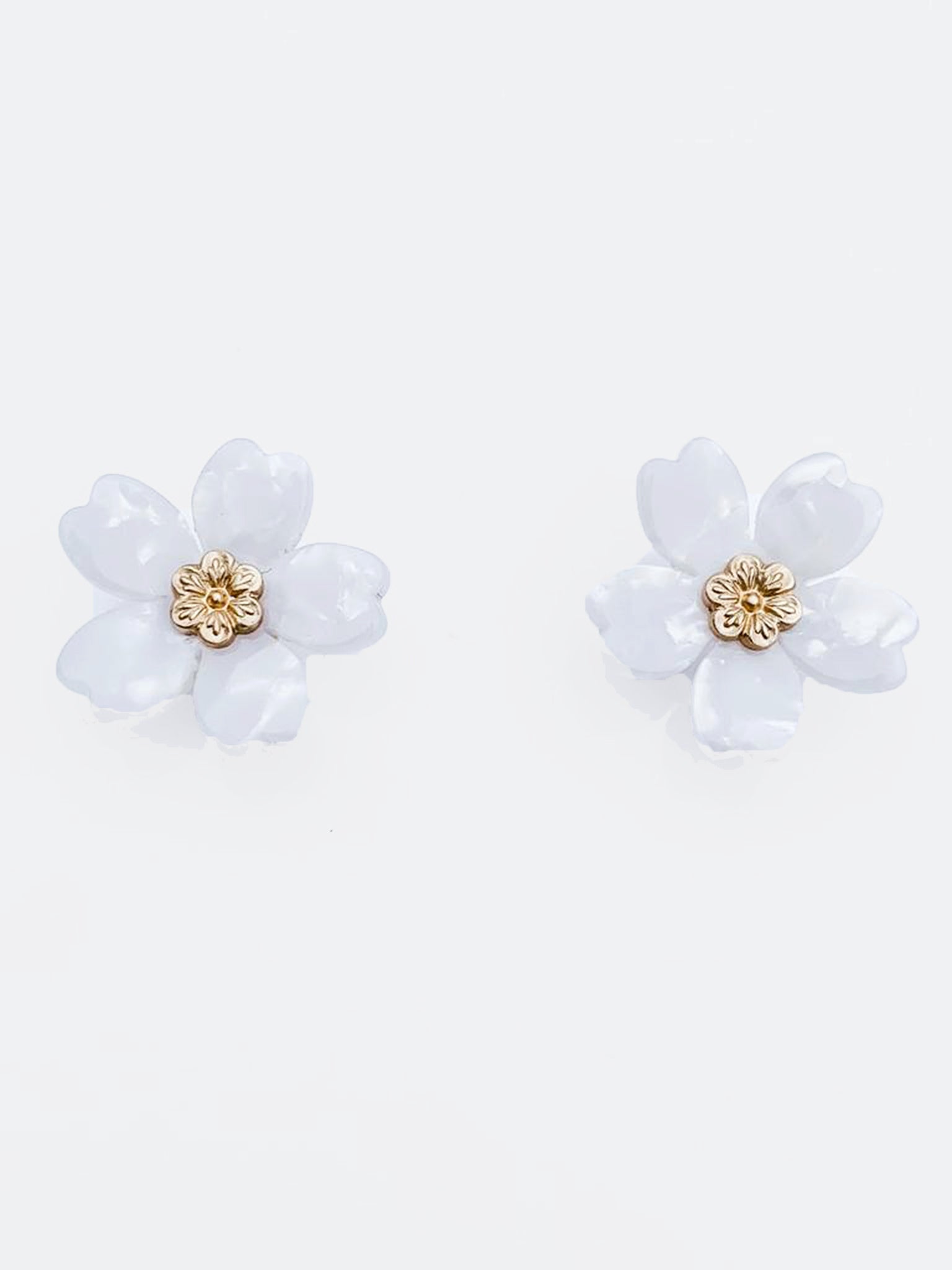Neely Phelan Marble Flower Stud Earring - Saint Bernard