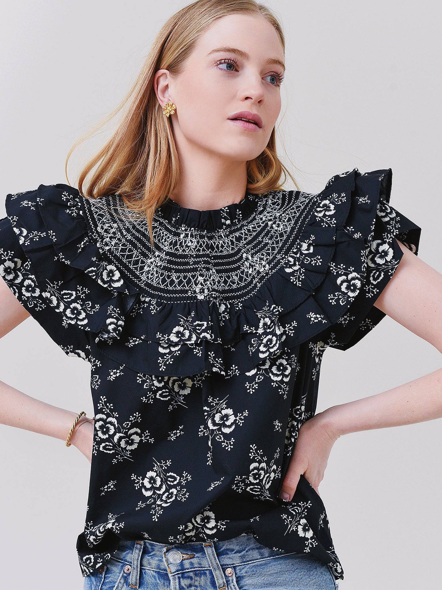 Sea Women's Alessia Puff Sleeve Top - Saint Bernard