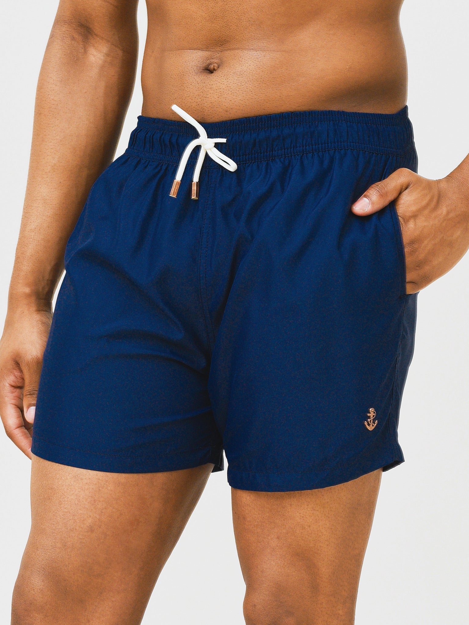 Retromarine Men's Classic Navy Swim Trunk - Saint Bernard
