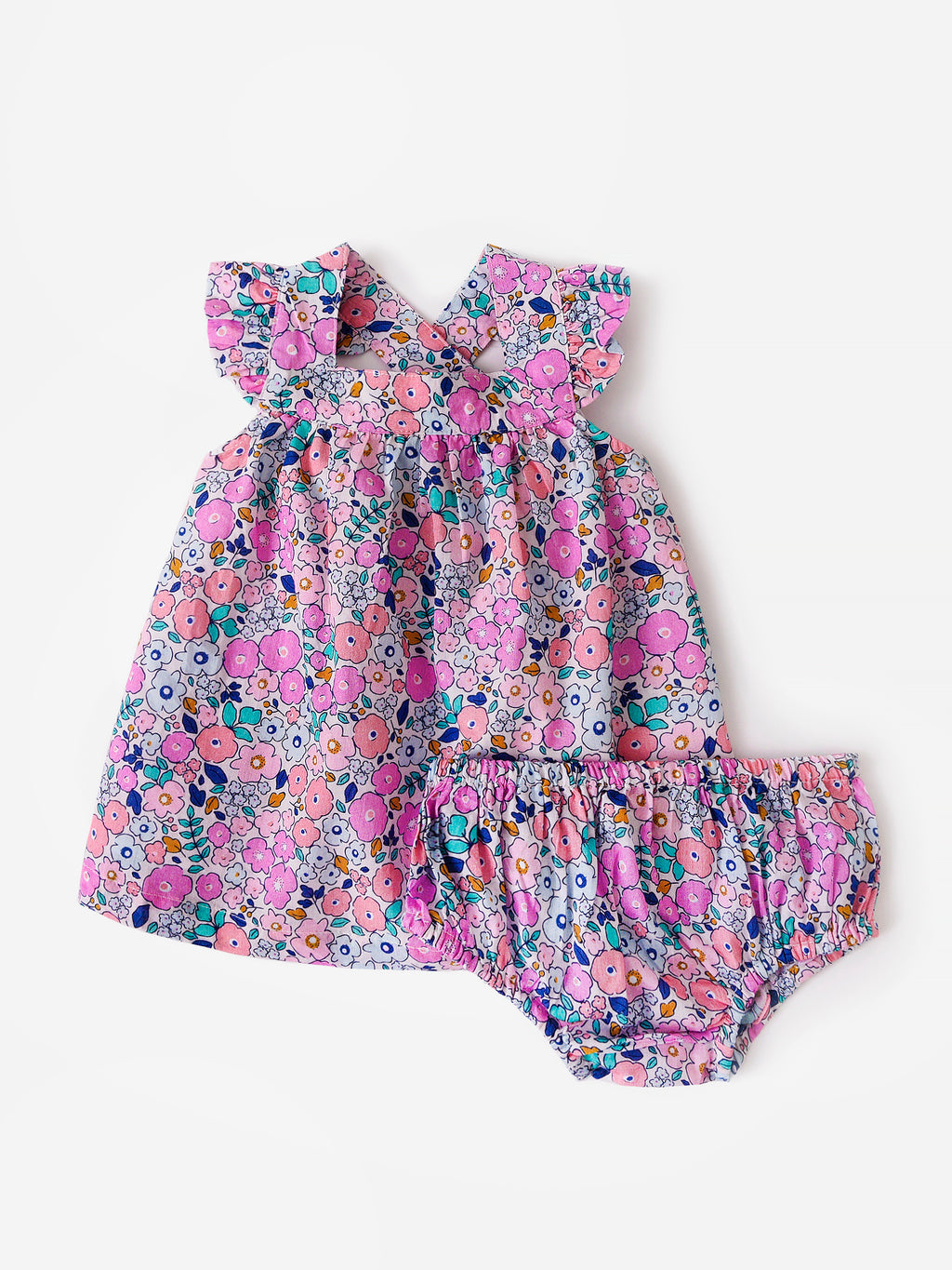 Lucky Jade Little Girls' Secret Garden Dress And Bloomer - Saint Bernard