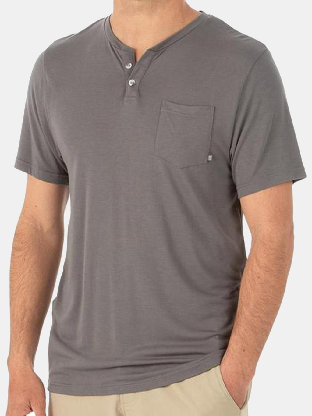 Free Fly Men's Bamboo Slacktide Short Sleeve Henley - Saint Bernard