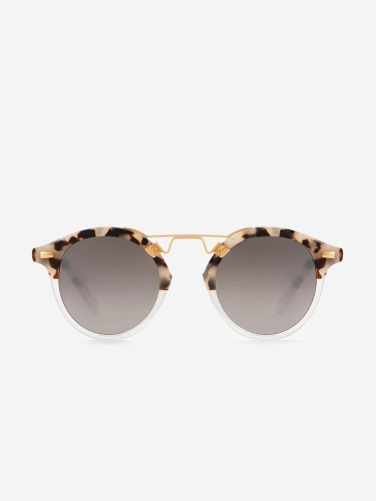 Krewe St Louis Matte Oyster Mirrored Sunglasses - Saint Bernard