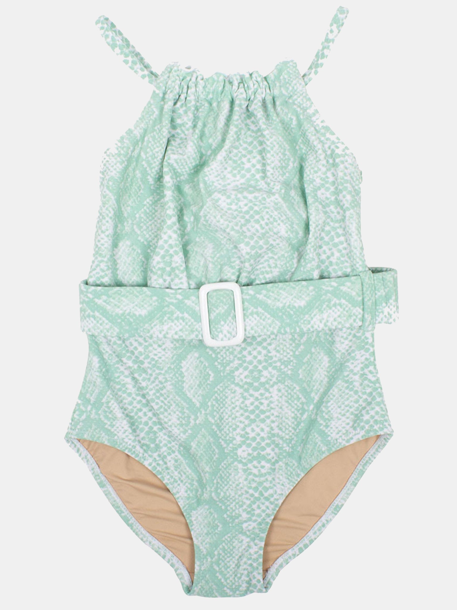 Shade Critters Girls' Tie-Back One-Piece Swimsuit - Saint Bernard