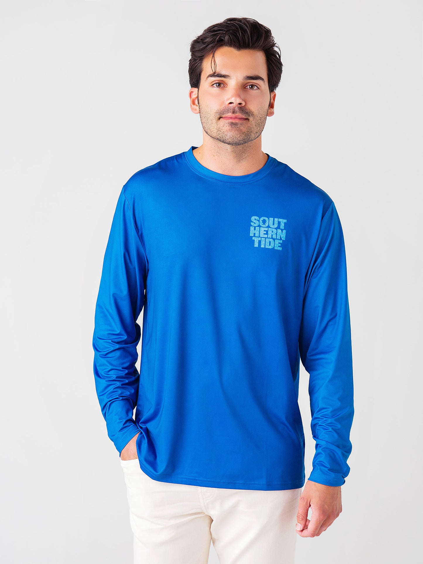 Southern Tide Men's Manta Long Sleeve Performance Tee - Saint Bernard