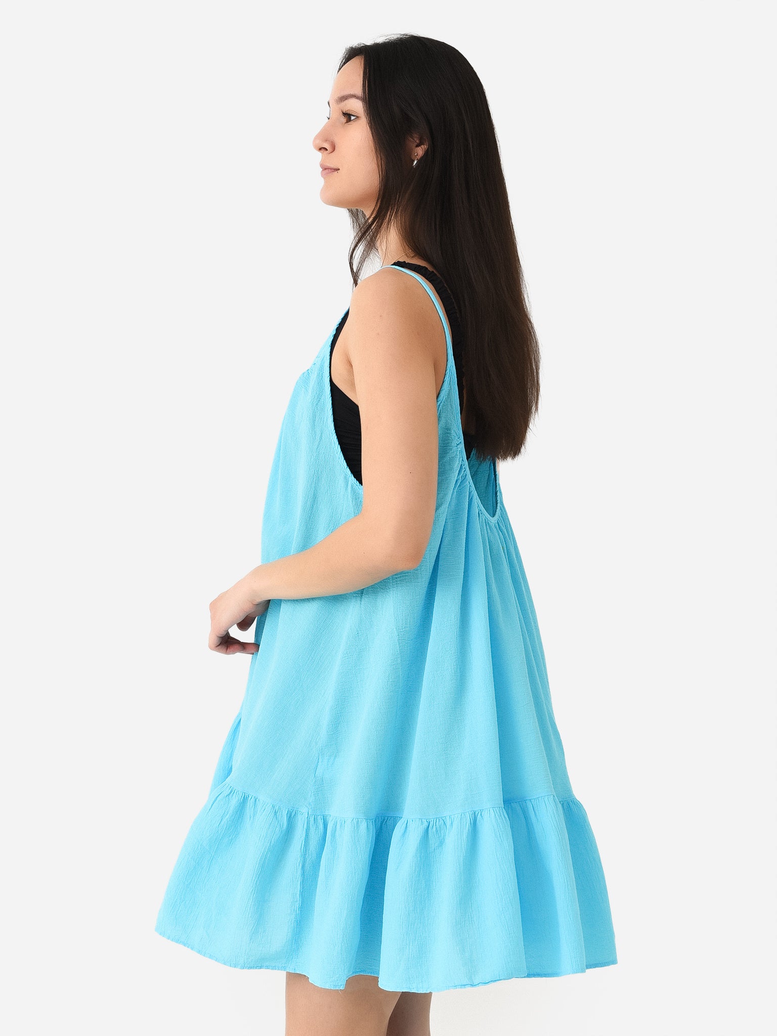 9seed st tropez mini dress St. Tropez Ruffle Mini Dress Guava Shop