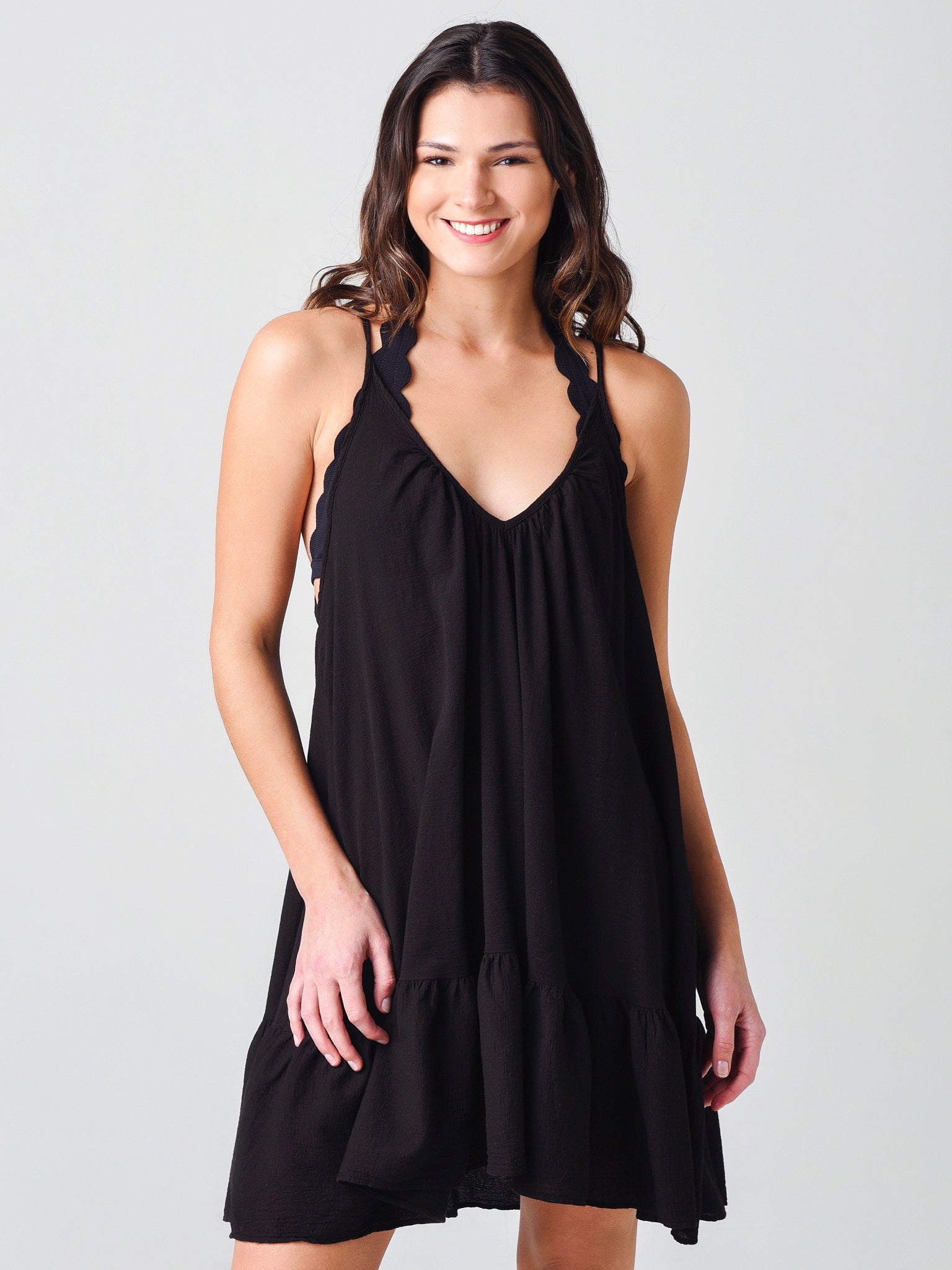 9 Seed Women's St. Tropez Ruffle Mini Cover-Up Dress - Saint Bernard