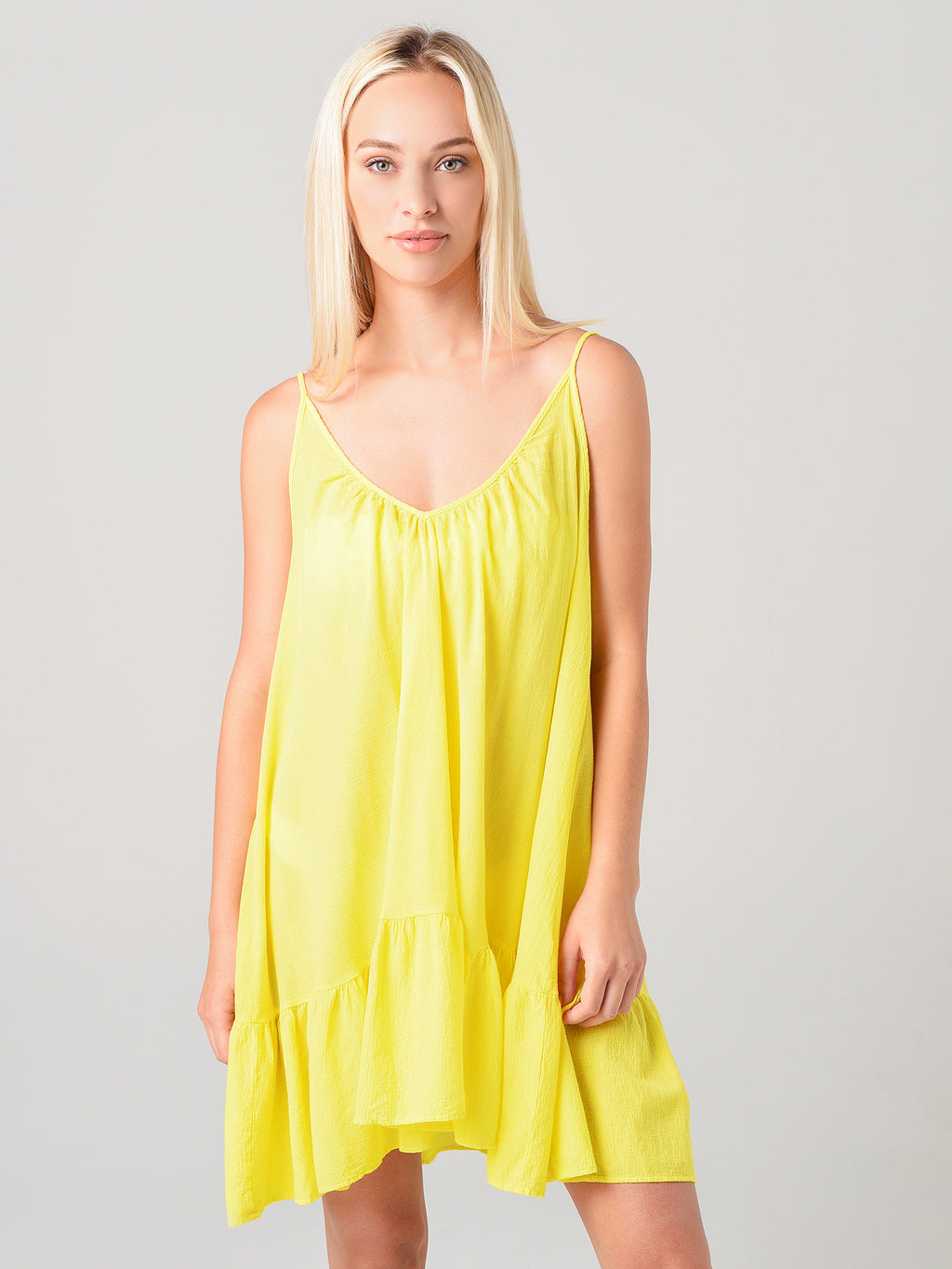 9 Seed Women's St. Tropez Ruffle Mini Cover-Up Dress - Saint Bernard