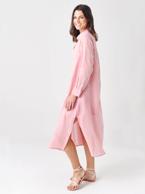 Sundry Women's Embroidered Shirt Dress