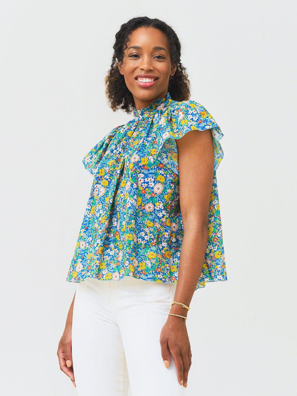 Trovata Women's Carla High-Neck Shirt - Saint Bernard