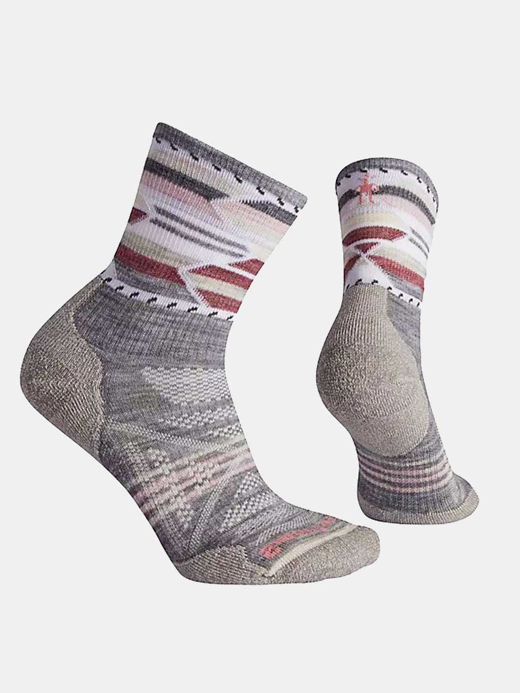 Smartwool Women's PhD Outdoor Light Pattern Hiking Mid Crew Socks - Saint Bernard
