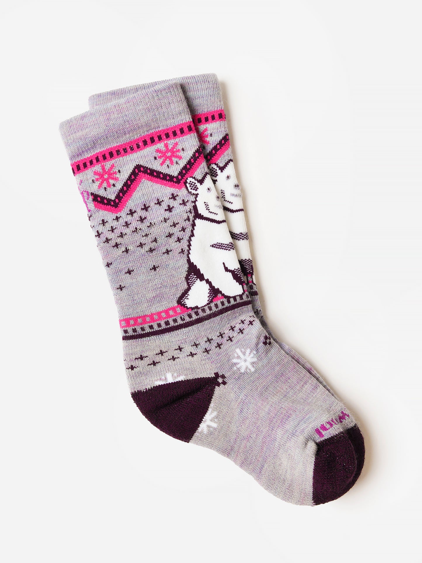 Smartwool Kids' Wintersport Full Cushion Polar Bear Pattern OTC Socks - Saint Bernard