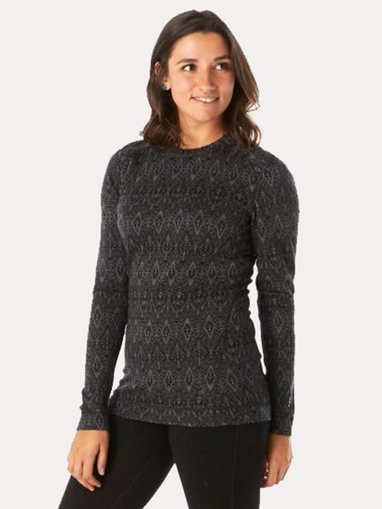 Smartwool Women's Merino 250 Base Layer Pattern Crew - Saint Bernard