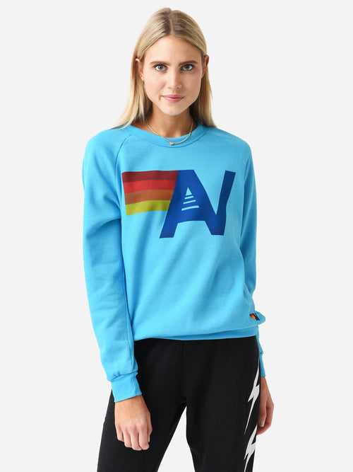 Aviator Nation Women's Lightweight Logo Crew Sweatshirt
