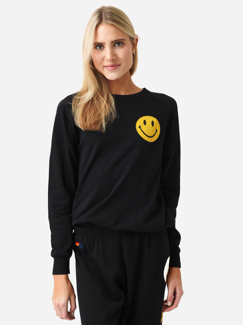 Aviator Nation Women's Smiley 2 Crew Sweatshirt - Saint Bernard