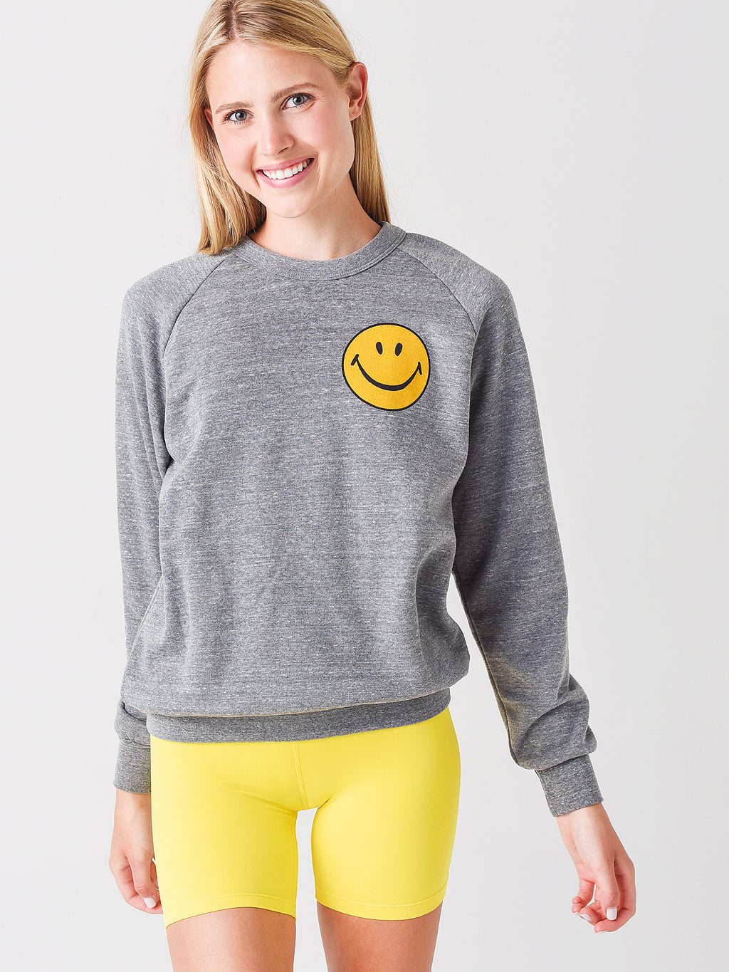 Aviator Nation Women's Smiley Sweatshirt - Saint Bernard