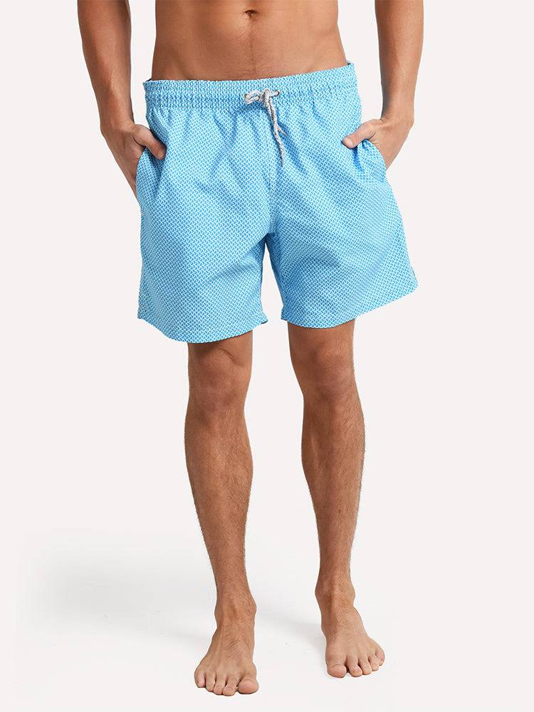 Michaels Swimwear Wave Print Swim Trunk - Saint Bernard