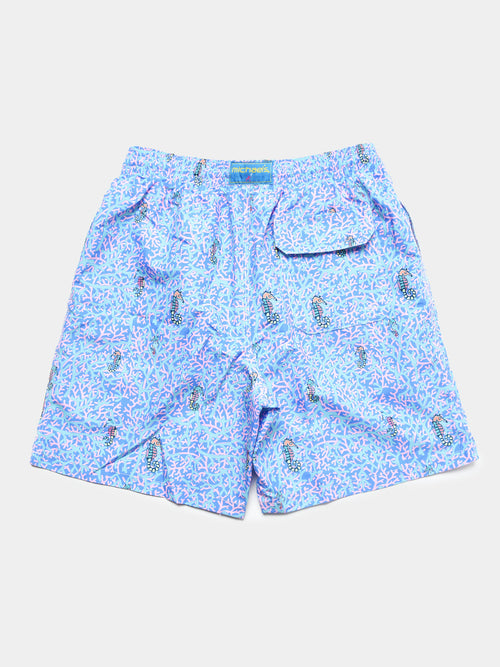 Michaels Swimwear Men's Rainbow Seahorses Swim Trunk