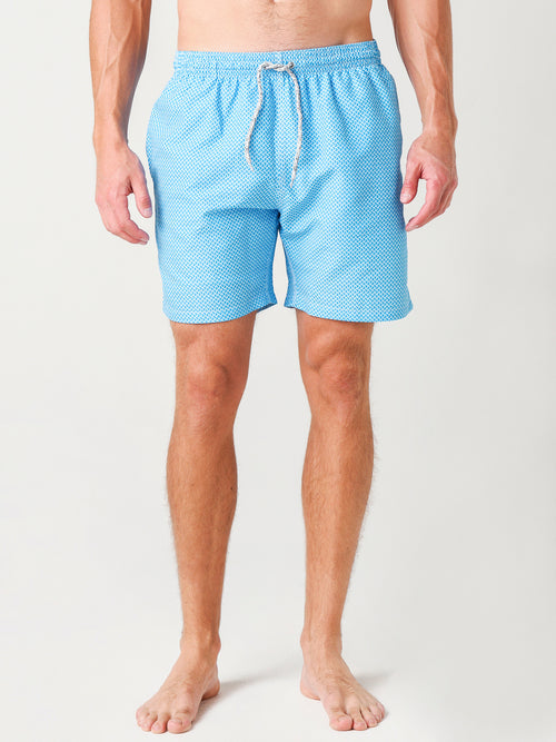 Michaels Swimwear Men's Wave Print Swim Trunk