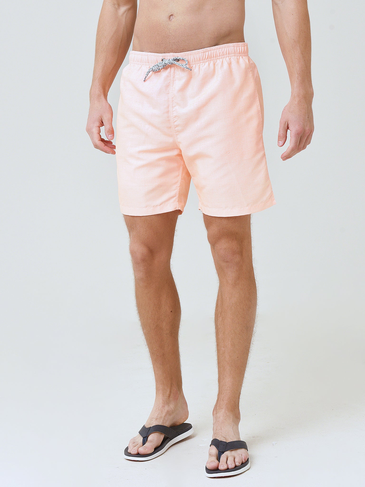 Michael's Swimwear Men's Linen Solid Cyclist Swim Trunk - Saint Bernard